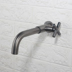 Wall-Mounted Stainless Steel Bathroom Faucet with Swivel Spout, 15 cm, view 22
