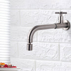 Wall-Mounted Stainless Steel Bathroom Faucet with Swivel Spout, 15 cm, view 23