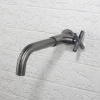 Wall-Mounted Stainless Steel Bathroom Faucet with Swivel Spout, 15 cm, view 29