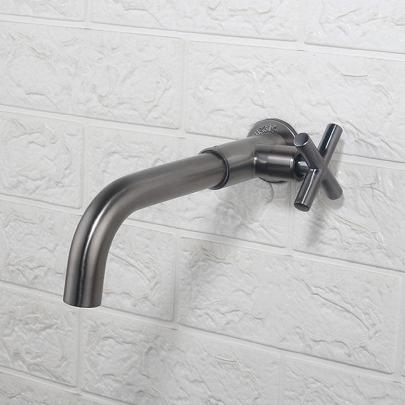 Wall-Mounted Stainless Steel Bathroom Faucet with Swivel Spout, 15 cm, view 29