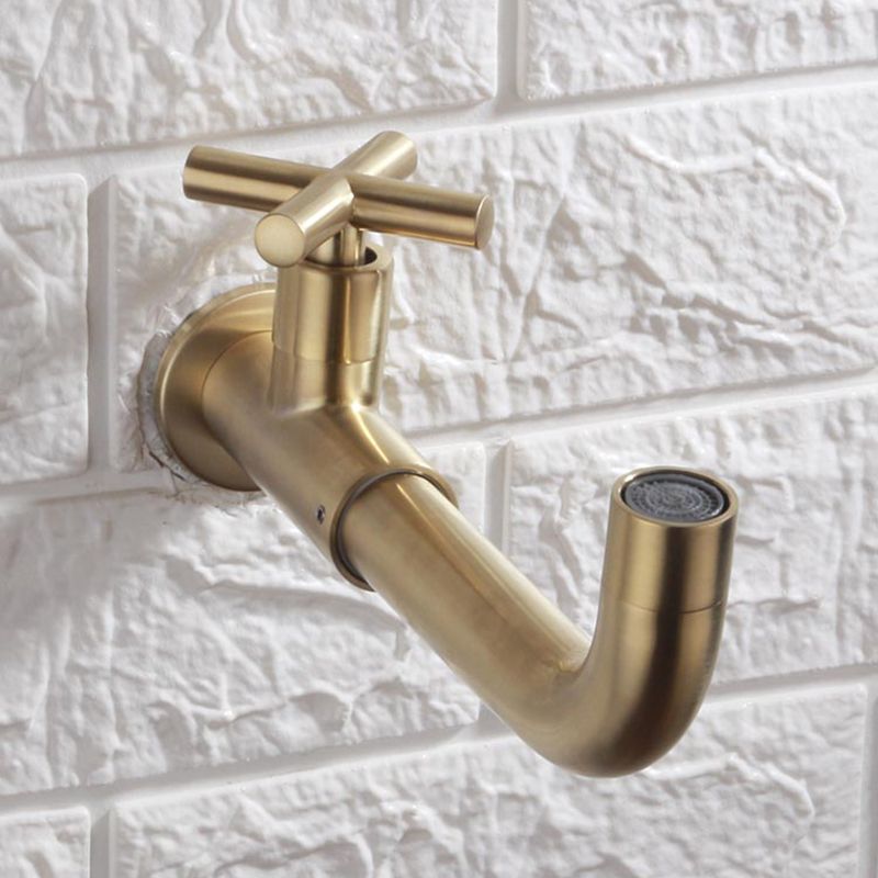 Wall-Mounted Stainless Steel Bathroom Faucet with Swivel Spout, 15 cm, view 3