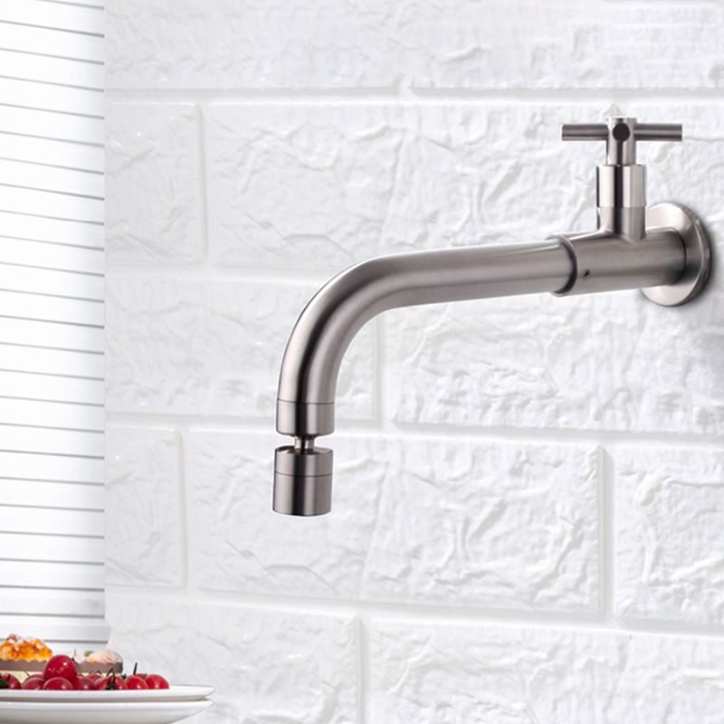Wall-Mounted Stainless Steel Bathroom Faucet with Swivel Spout, 15 cm, view 32