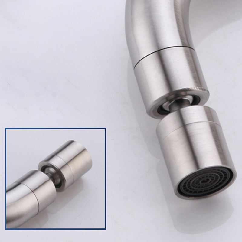 Wall-Mounted Stainless Steel Bathroom Faucet with Swivel Spout, 15 cm, view 34