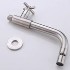 Wall-Mounted Stainless Steel Bathroom Faucet with Swivel Spout, 15 cm, view 35