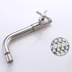 Wall-Mounted Stainless Steel Bathroom Faucet with Swivel Spout, 15 cm, view 6