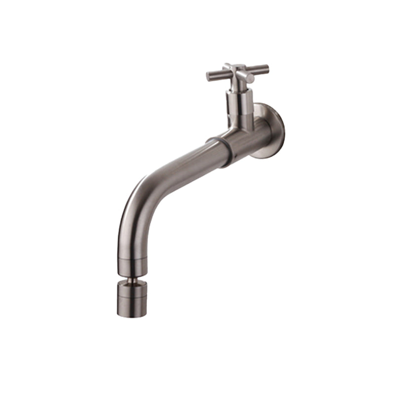 Wall-Mounted Stainless Steel Bathroom Faucet with Swivel Spout, 15 cm, view 8