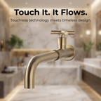 Wall-Mounted Stainless Steel Bathroom Faucet with Swivel Spout, 15 cm, view 9