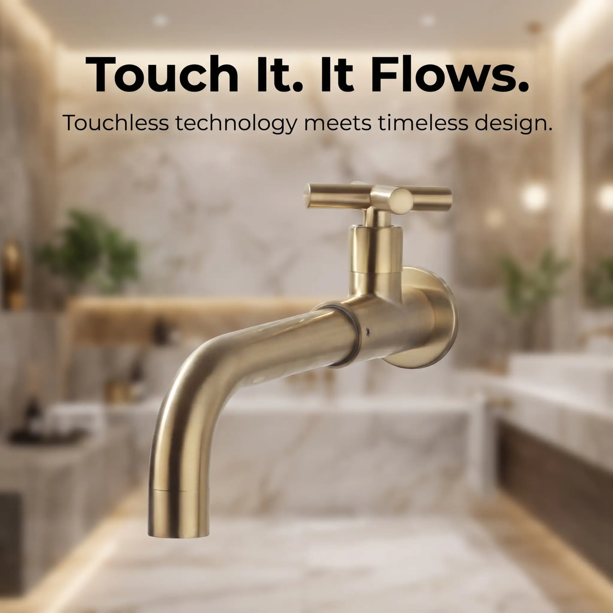 Wall-Mounted Stainless Steel Bathroom Faucet with Swivel Spout, 15 cm, view 9