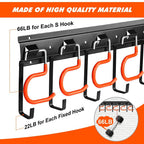 Wall-Mounted Tool Holder for Shovels, Hammers and Screwdrivers, view 2