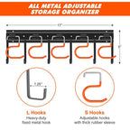 Wall-Mounted Tool Holder for Shovels, Hammers and Screwdrivers, view 3