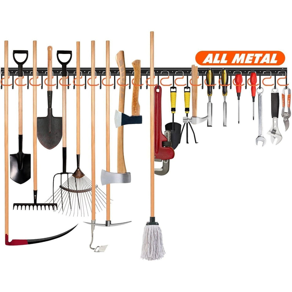 Wall-Mounted Tool Holder for Shovels, Hammers and Screwdrivers, view 6