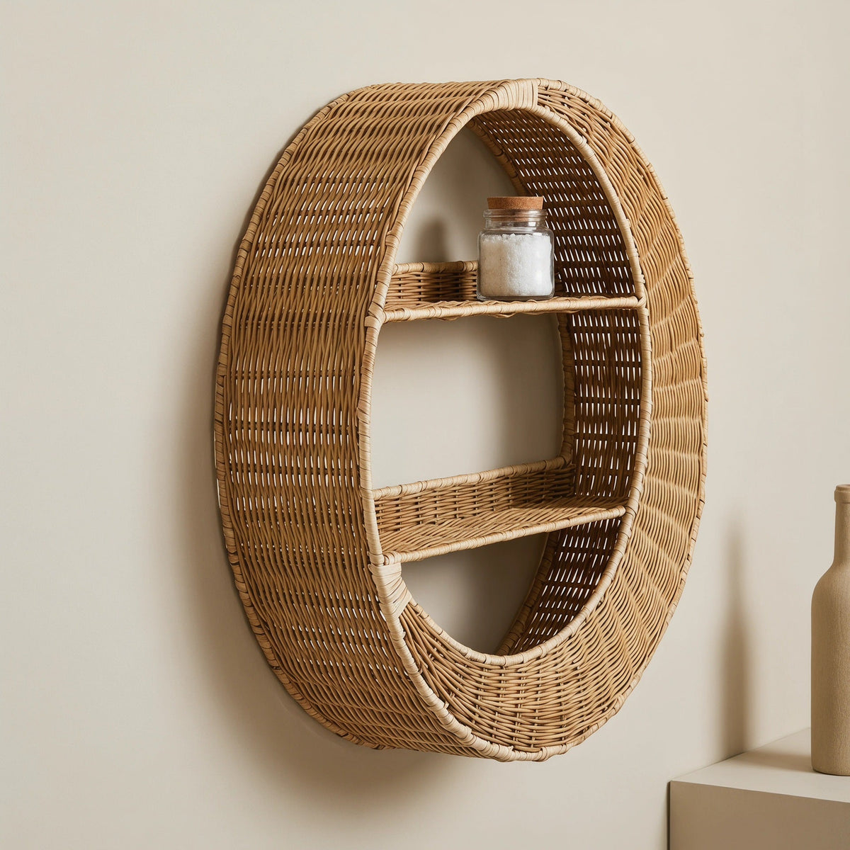 Wall Shelf made of Handcrafted Willow Material | Thrascher