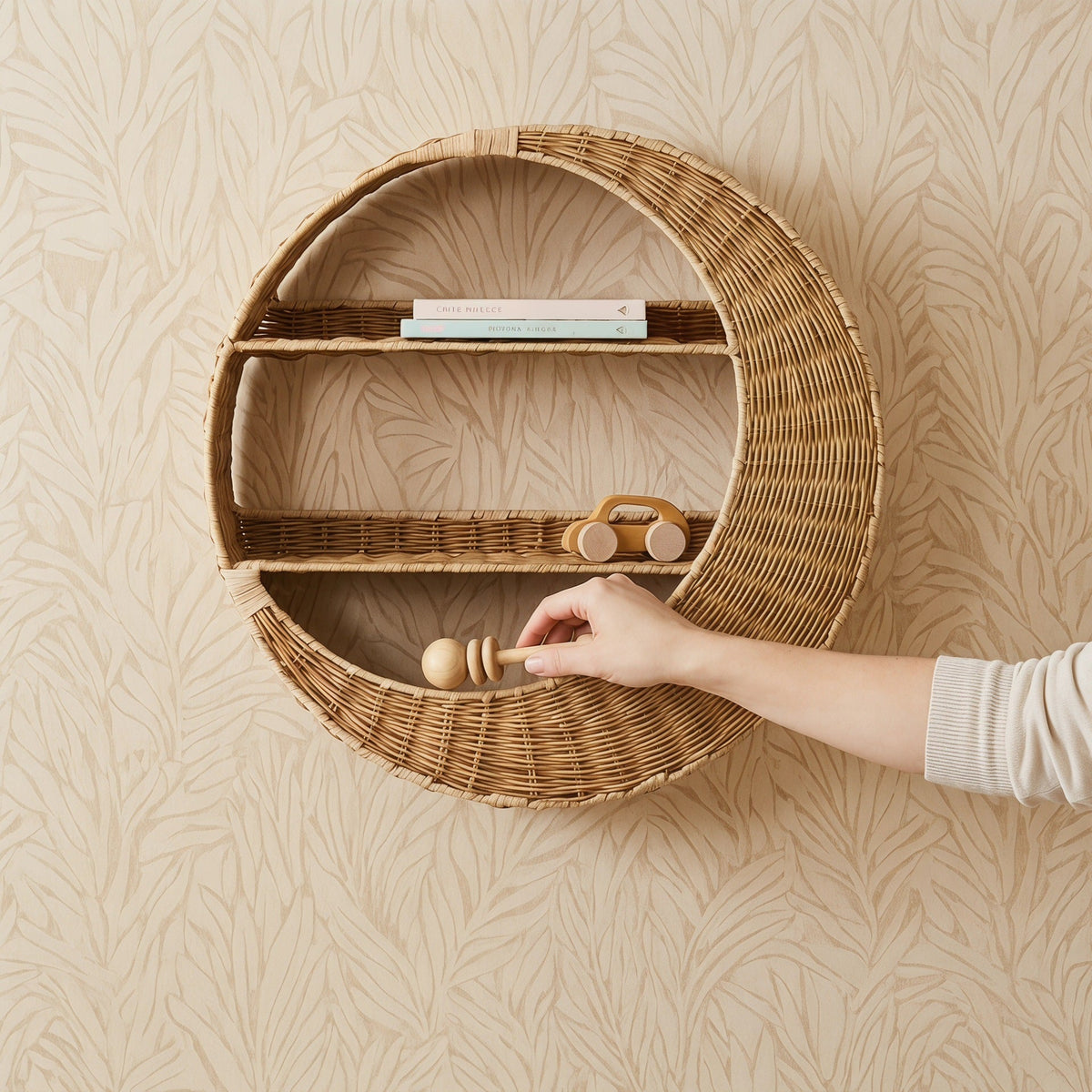 Wall Shelf made of Handcrafted Willow Material | Thrascher