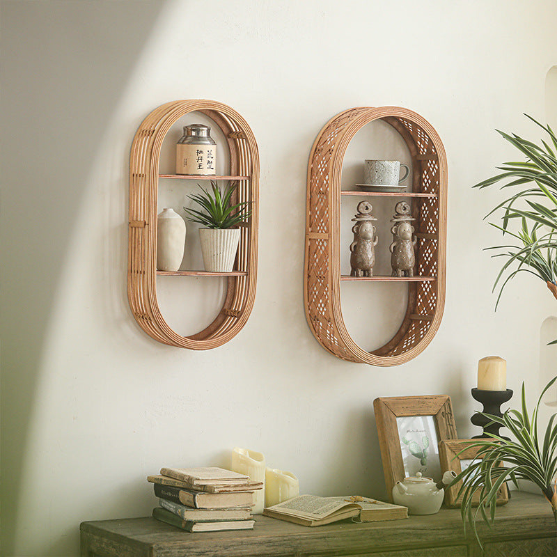 Wall Shelf made of Natural Rattan | Thrascher