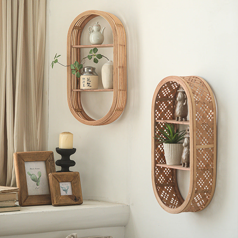 Wall Shelf made of Natural Rattan | Thrascher