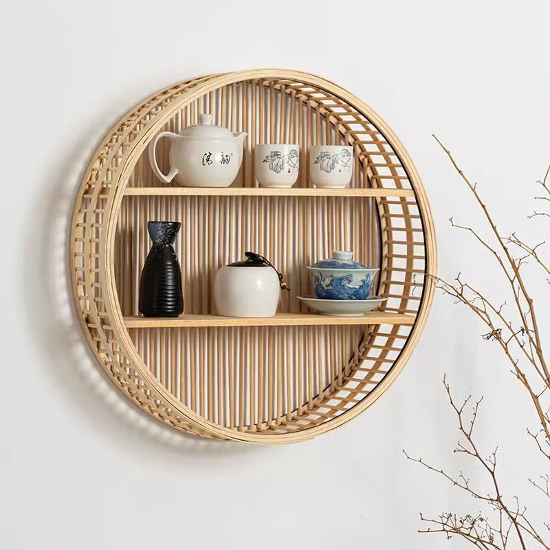 Wall Shelf made of Natural Rattan | Thrascher