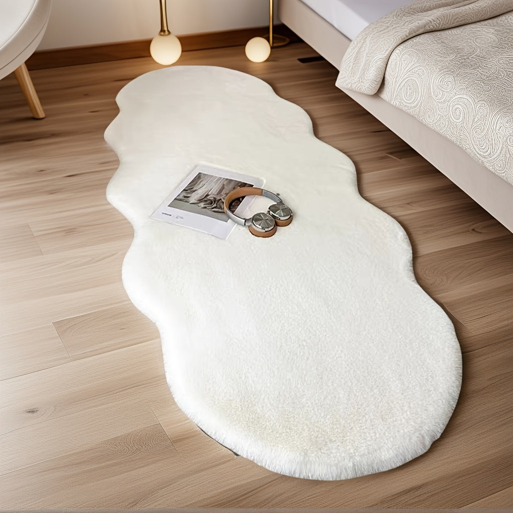 Washable Plush Polyester Area Rug with Non-Slip Backing for Indoor Rooms, view 7