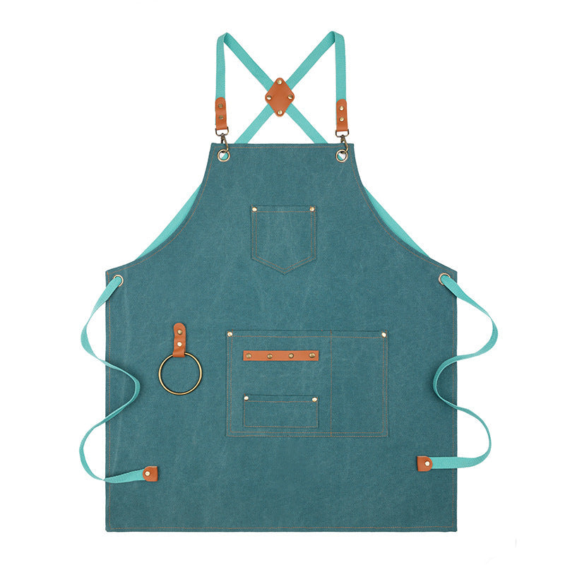 Waterproof Polyester-Cotton Canvas Sleeveless Apron, One Size, view 10