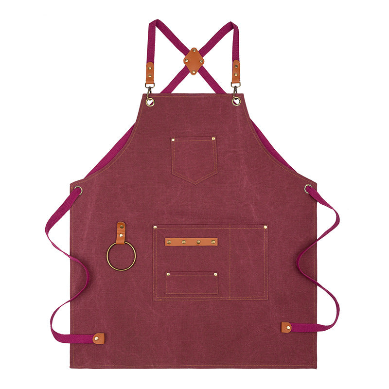 Waterproof Polyester-Cotton Canvas Sleeveless Apron, One Size, view 11