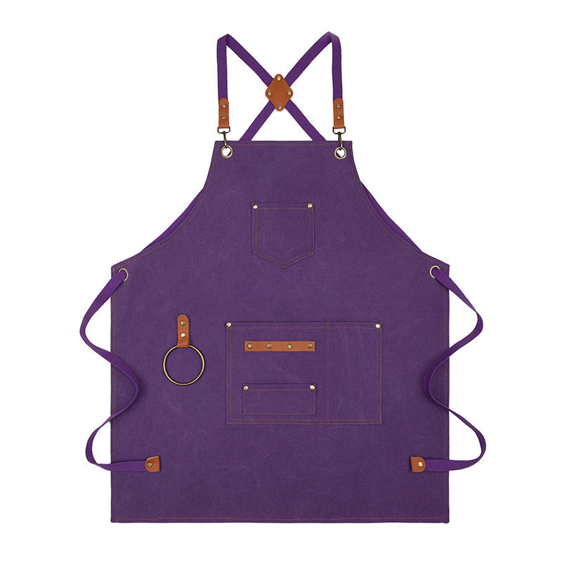 Waterproof Polyester-Cotton Canvas Sleeveless Apron, One Size, view 12
