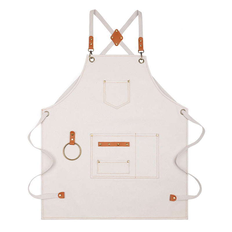 Waterproof Polyester-Cotton Canvas Sleeveless Apron, One Size, view 13