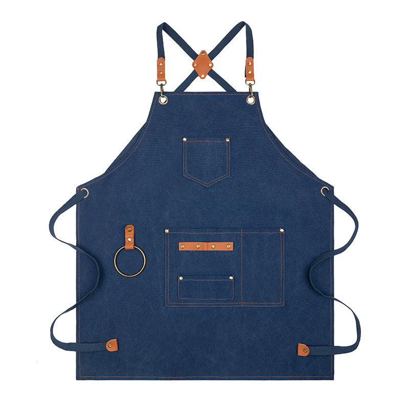 Waterproof Polyester-Cotton Canvas Sleeveless Apron, One Size, view 7