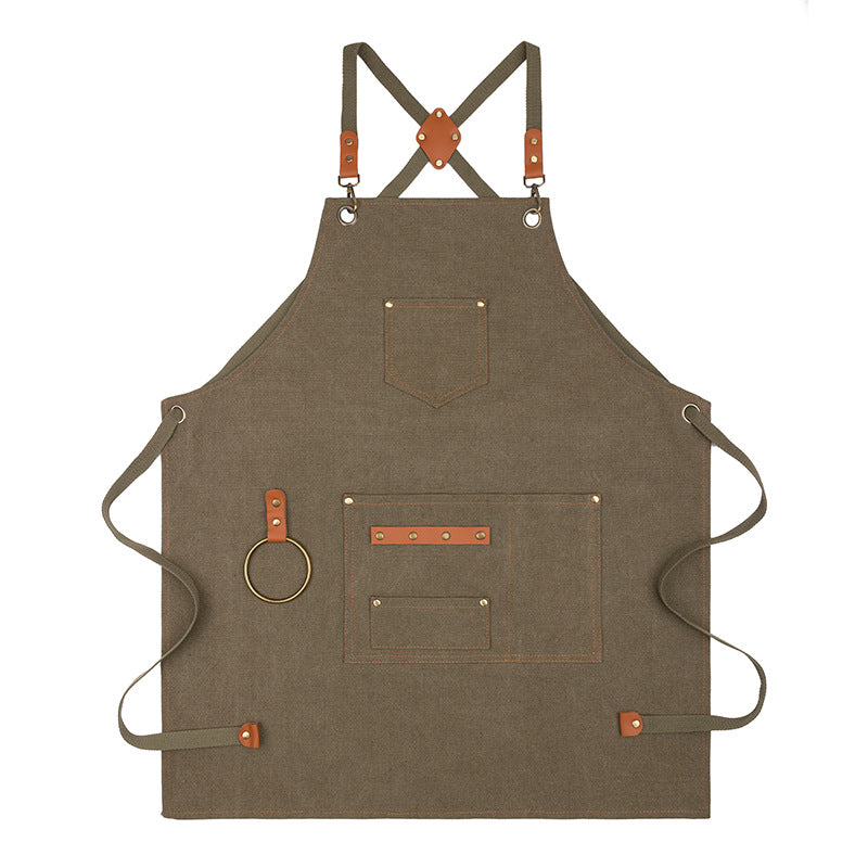 Waterproof Polyester-Cotton Canvas Sleeveless Apron, One Size, view 8