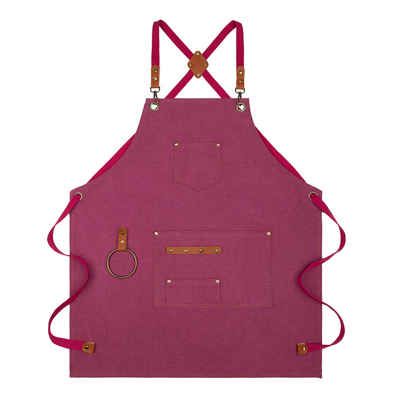 Waterproof Polyester-Cotton Canvas Sleeveless Apron, One Size, view 9