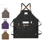 Waterproof Polyester-Cotton Canvas Sleeveless Apron, One Size
