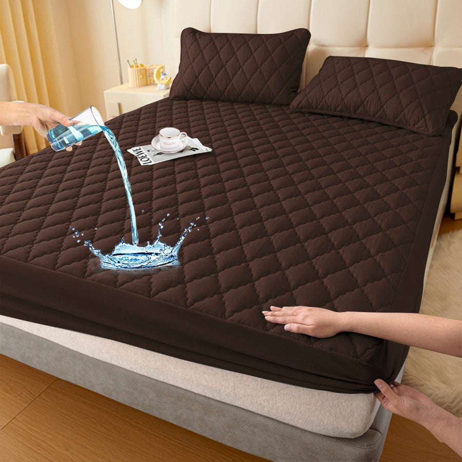 Waterproof Urine-Proof Fitted Mattress Protector, Polyester + TPU, view 11