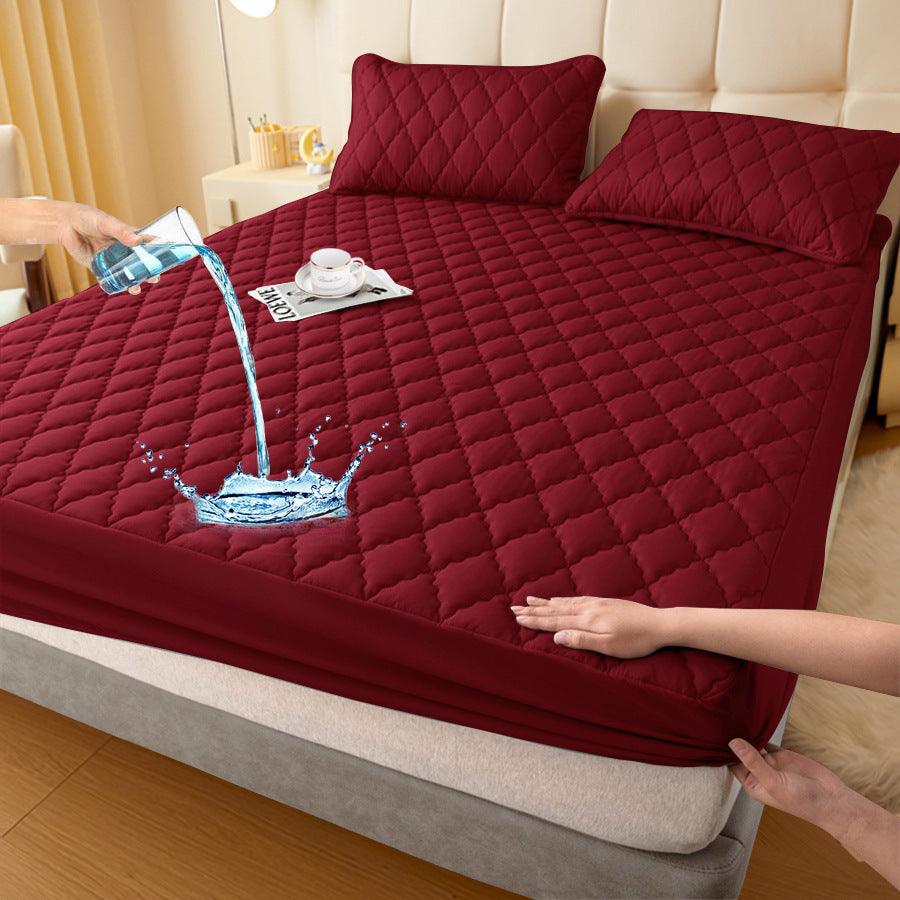 Waterproof Urine-Proof Fitted Mattress Protector, Polyester + TPU, view 12
