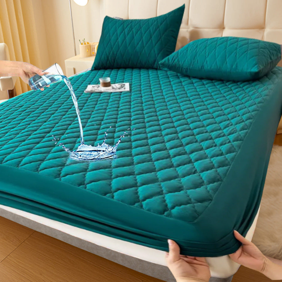 Waterproof Urine-Proof Fitted Mattress Protector, Polyester + TPU, view 13