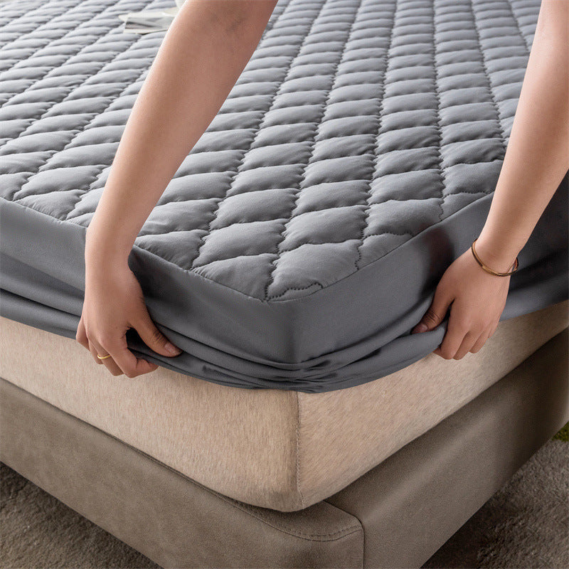 Waterproof Urine-Proof Fitted Mattress Protector, Polyester + TPU, view 3