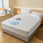 Waterproof Urine-Proof Fitted Mattress Protector, Polyester + TPU, view 5