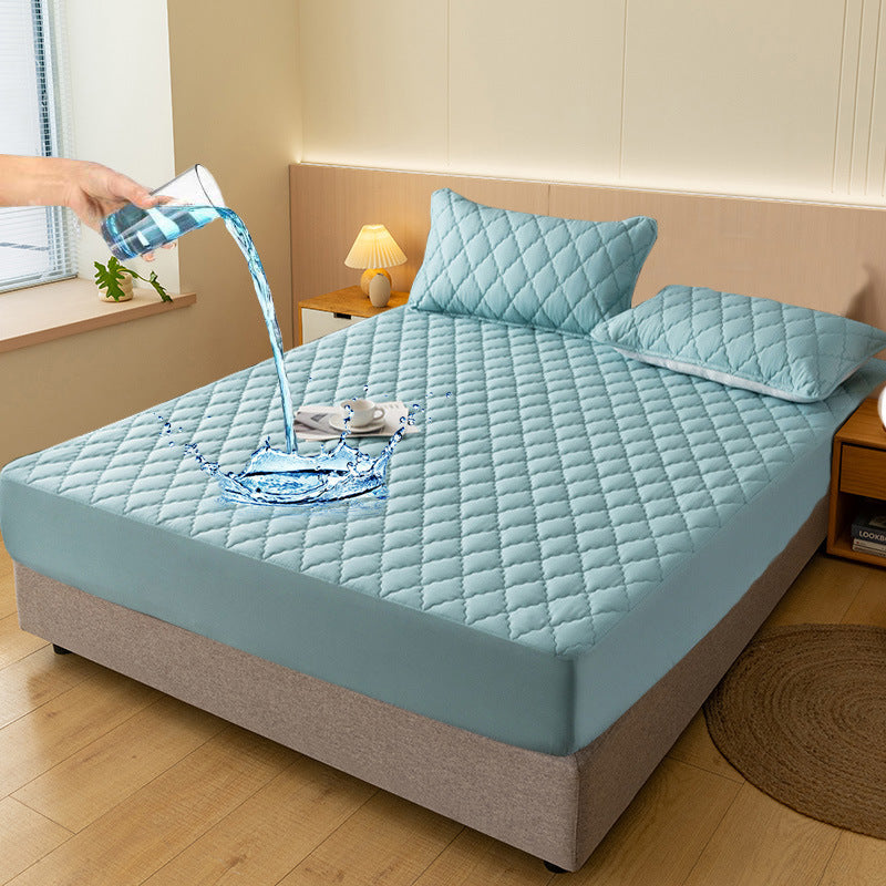 Waterproof Urine-Proof Fitted Mattress Protector, Polyester + TPU, view 6