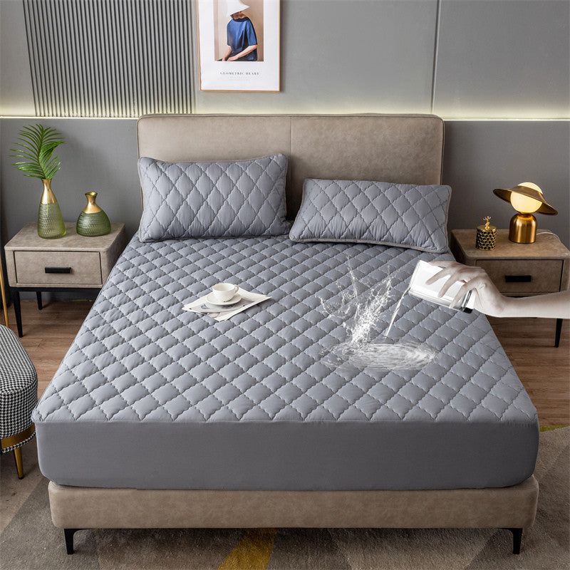 Waterproof Urine-Proof Fitted Mattress Protector, Polyester + TPU