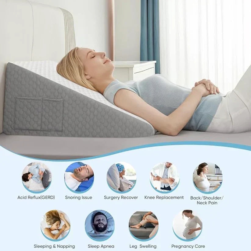 Wedge Pillow for Sleeping, High-Density Foam with Removable Washable Cover, view 11