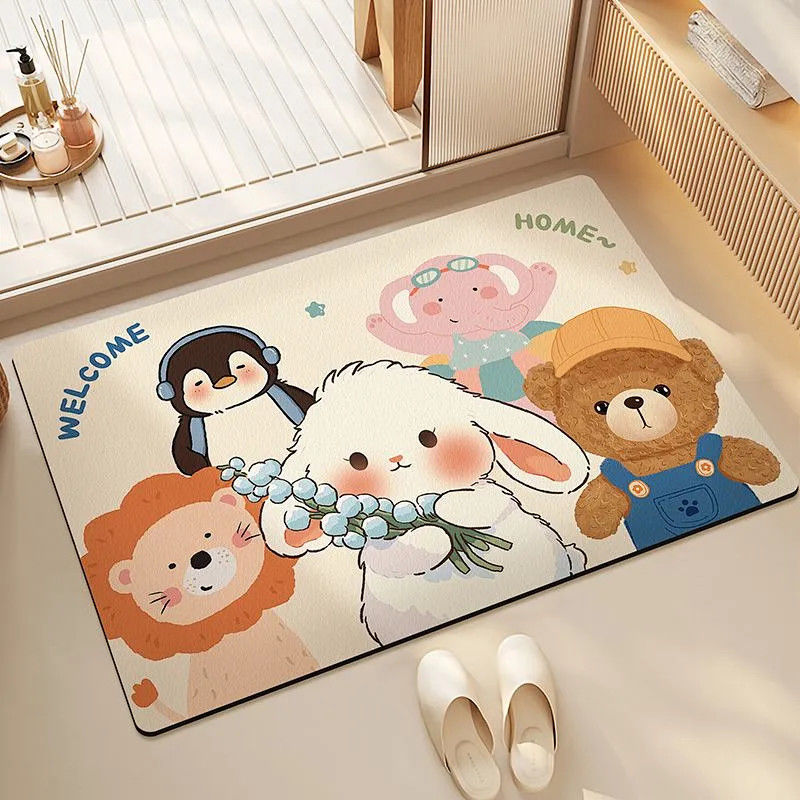 Welcome Home Cartoon Area Rug | Thrascher
