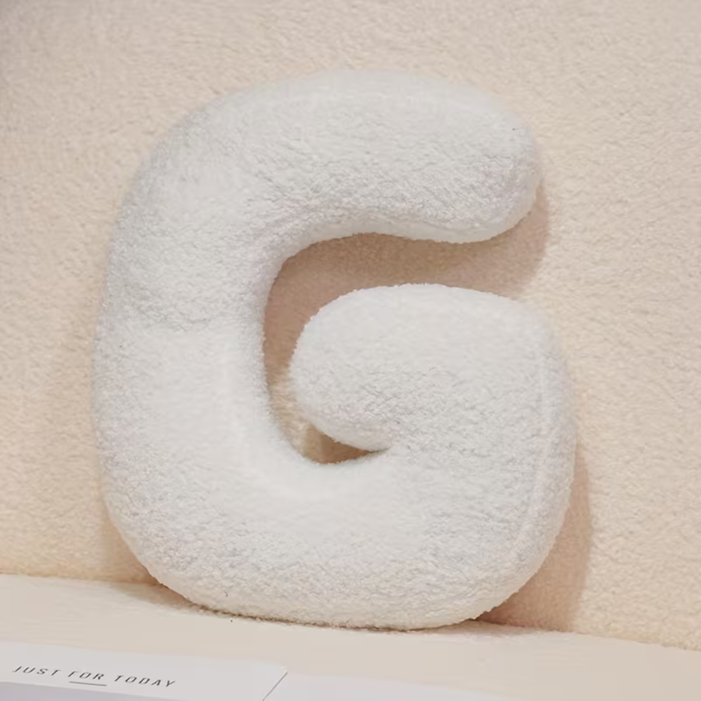 White Polyester Letter Decorative Pillow with PP Cotton Filling, view 17