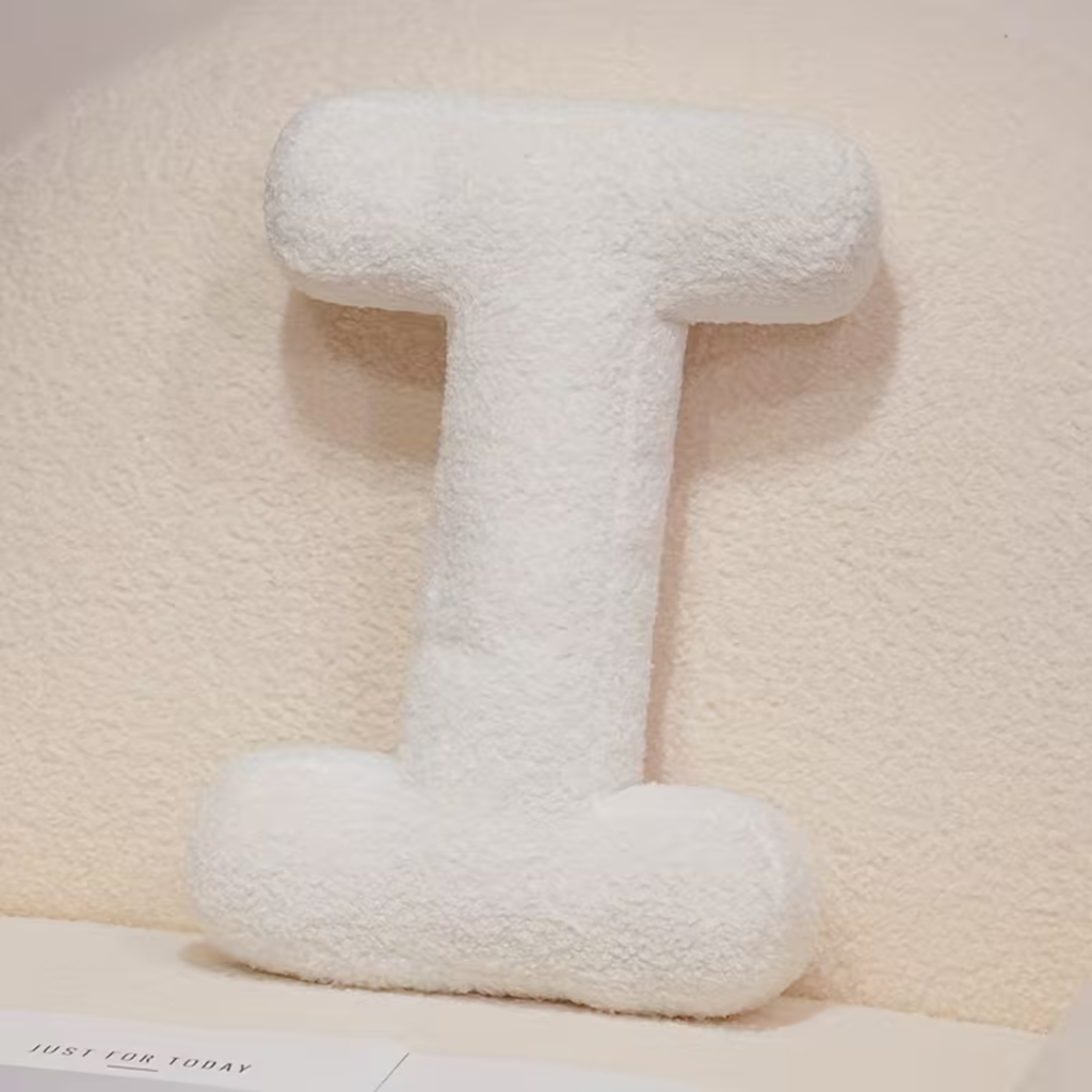 White Polyester Letter Decorative Pillow with PP Cotton Filling, view 19