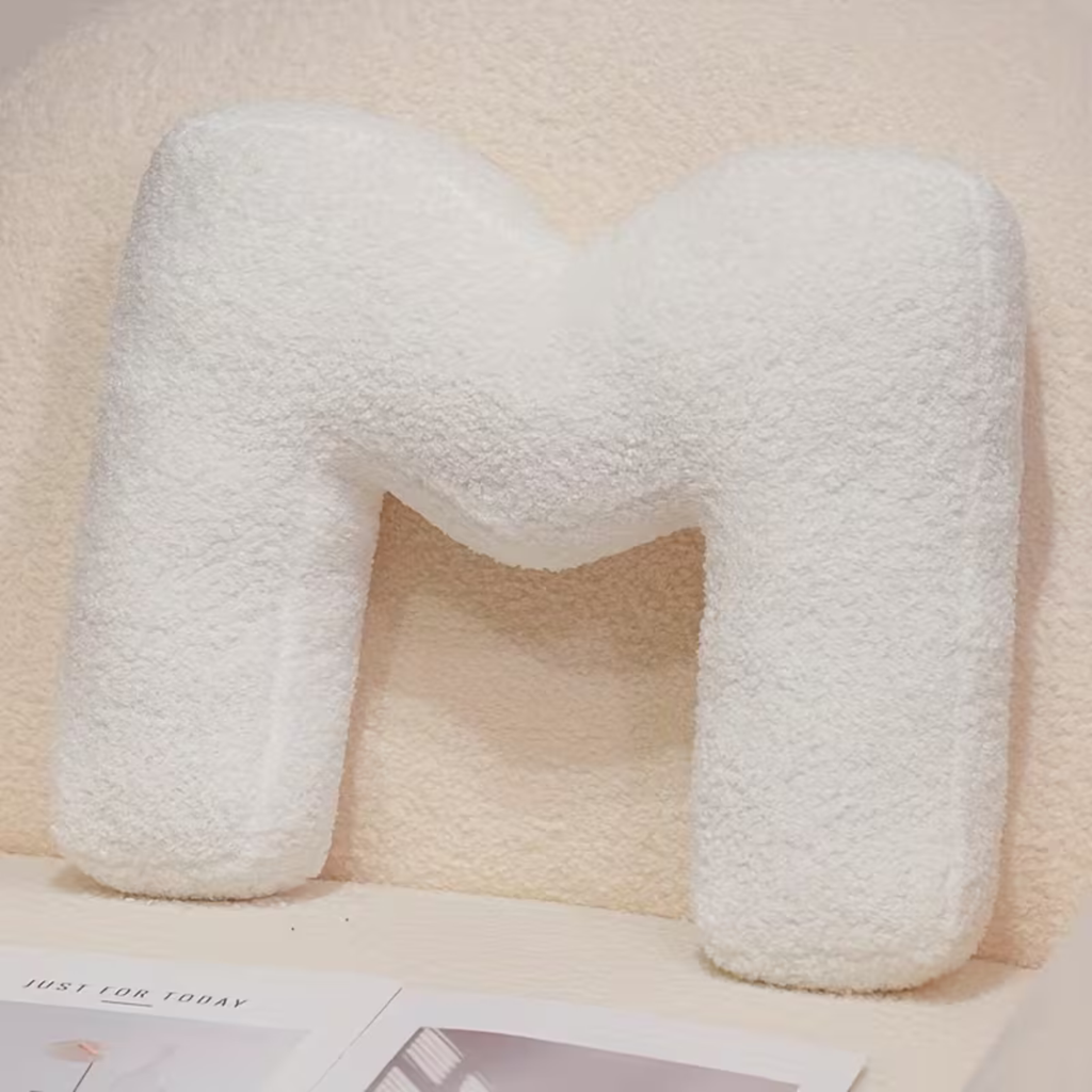 White Polyester Letter Decorative Pillow with PP Cotton Filling, view 23