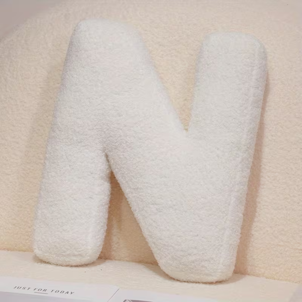 White Polyester Letter Decorative Pillow with PP Cotton Filling, view 24