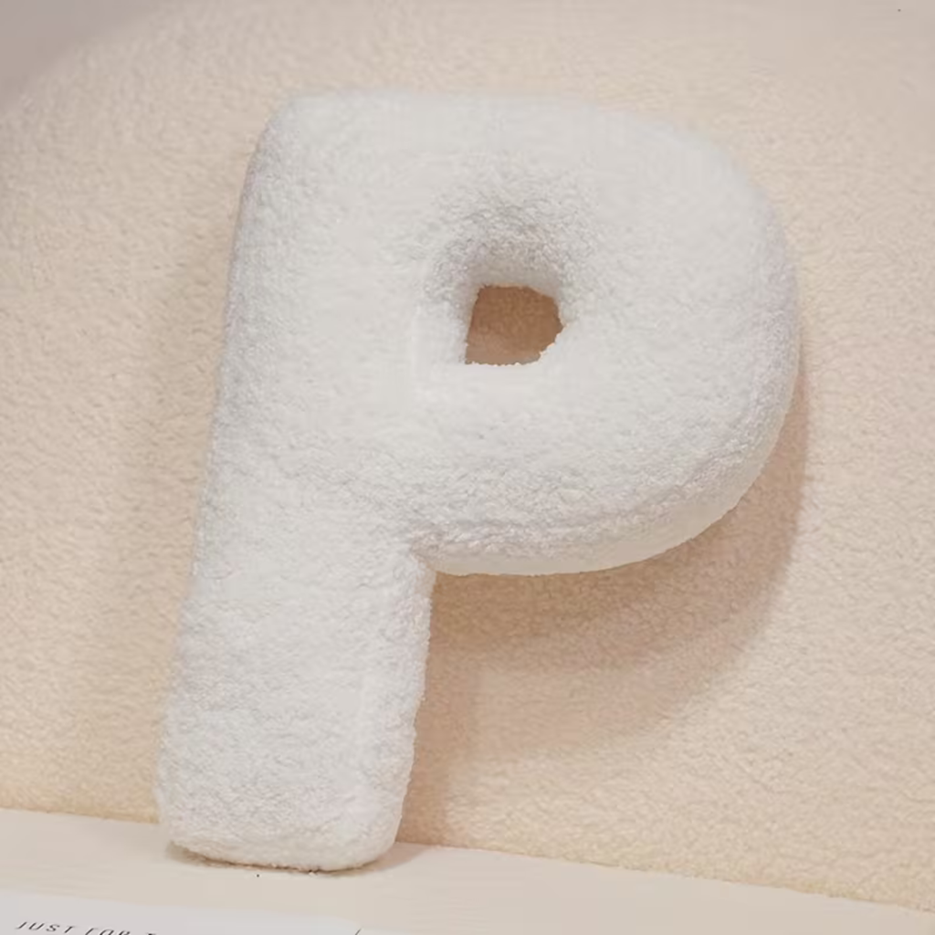 White Polyester Letter Decorative Pillow with PP Cotton Filling, view 26