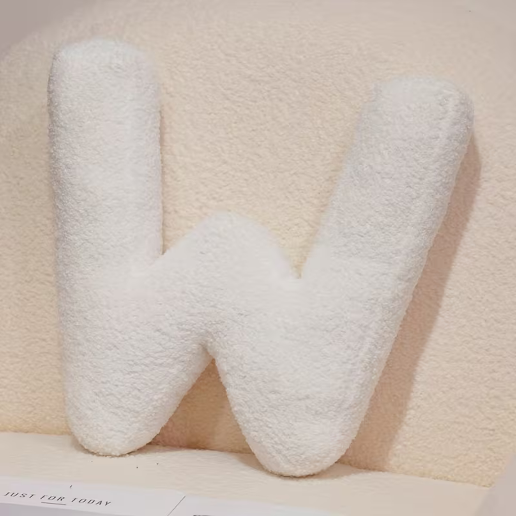 White Polyester Letter Decorative Pillow with PP Cotton Filling, view 33