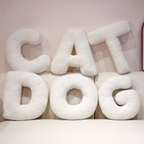 White Polyester Letter Decorative Pillow with PP Cotton Filling, view 4