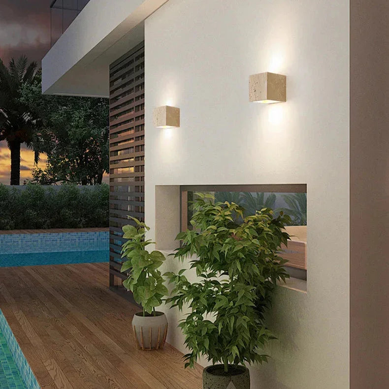 Willella Travertine Wall Lamp