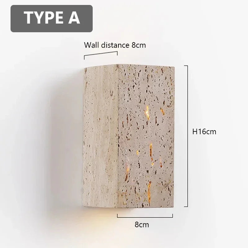 Willella Travertine Wall Lamp