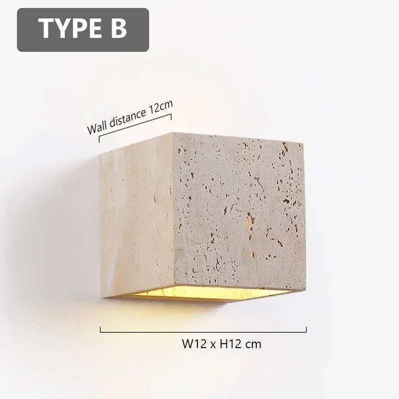 Willella Travertine Wall Lamp