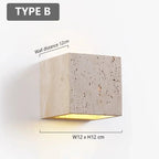 Willella Travertine Wall Lamp