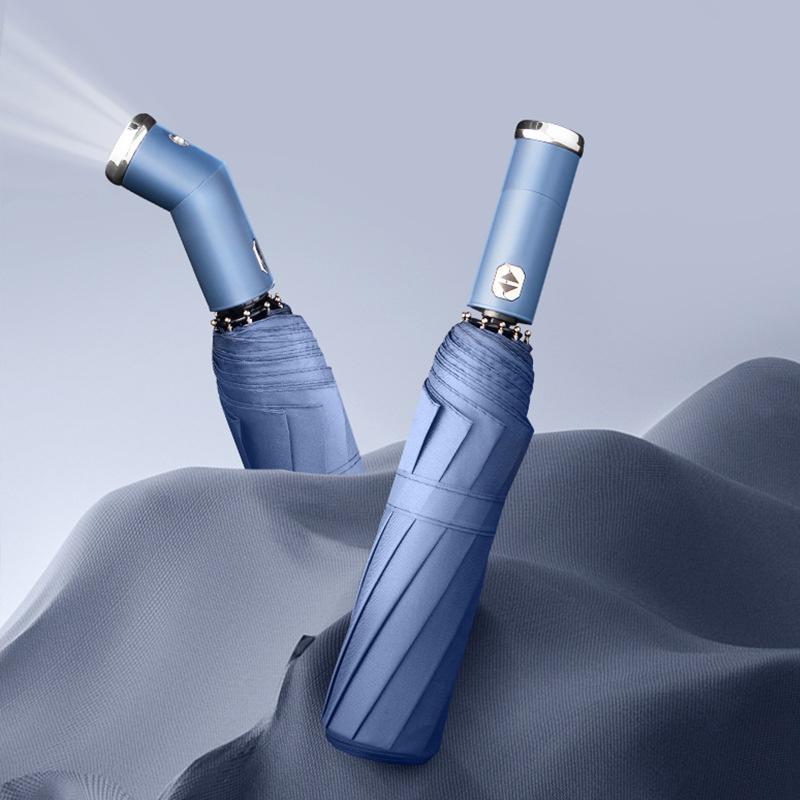 Windproof LED Parasol Umbrella with 10 Ribs and Automatic Opening and Closing, view 12